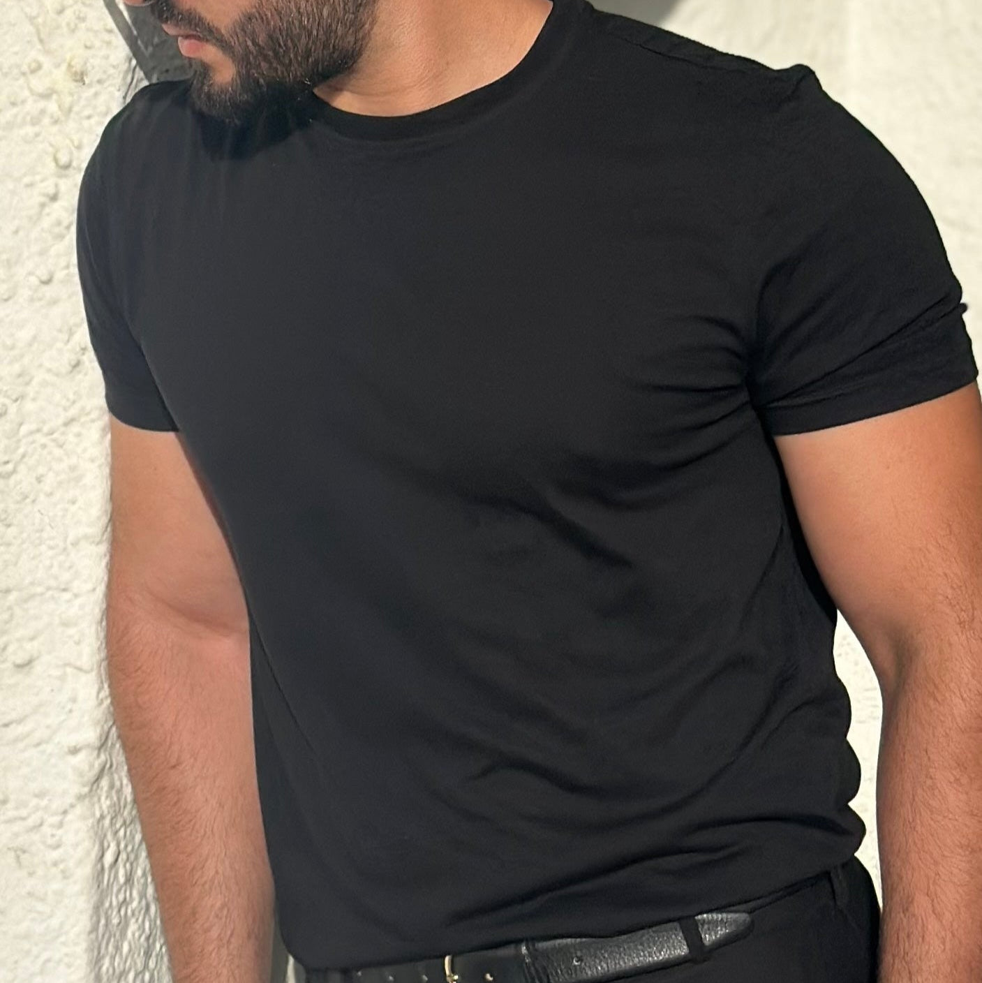 Black slim fit T-shirt