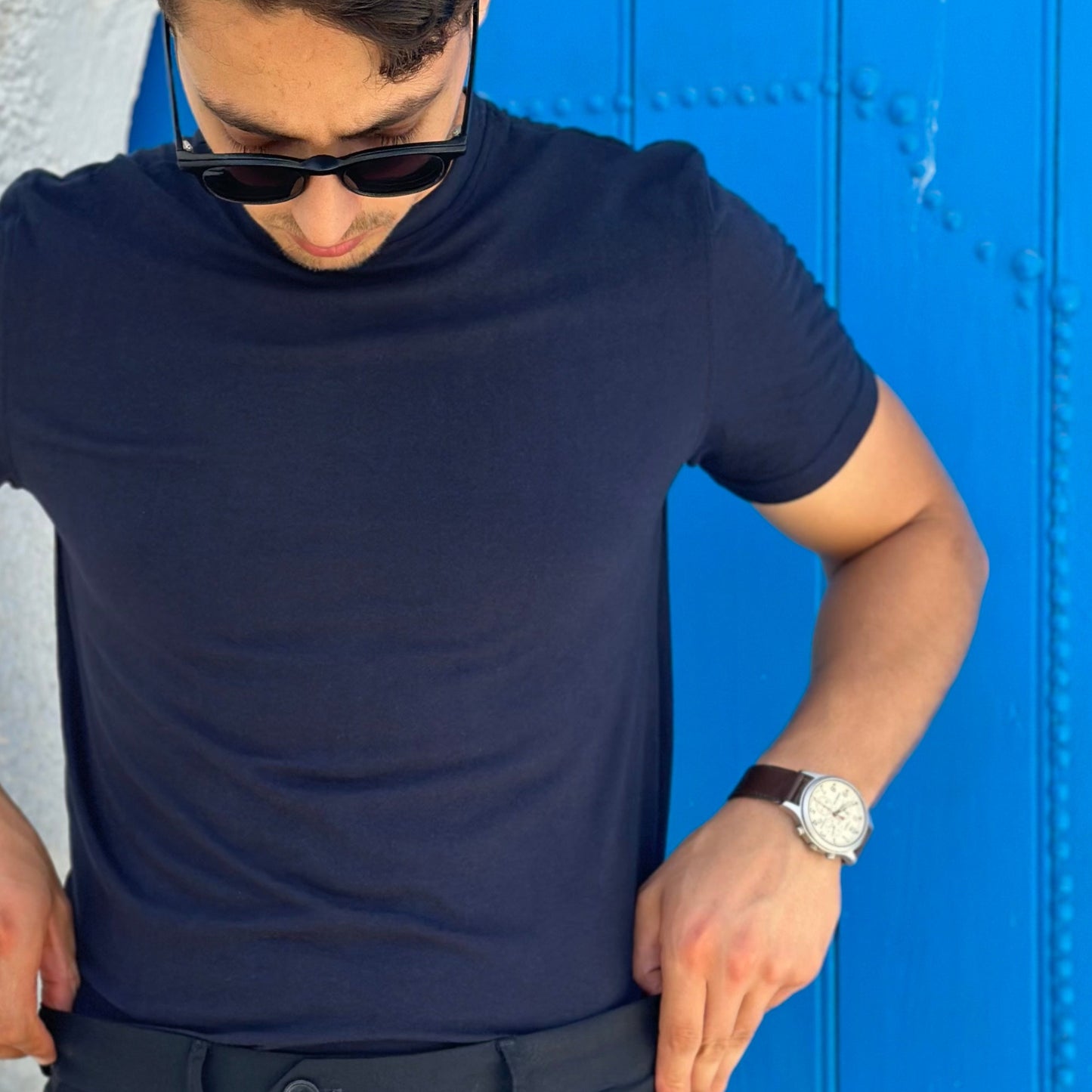 Navy slim fit T-shirt