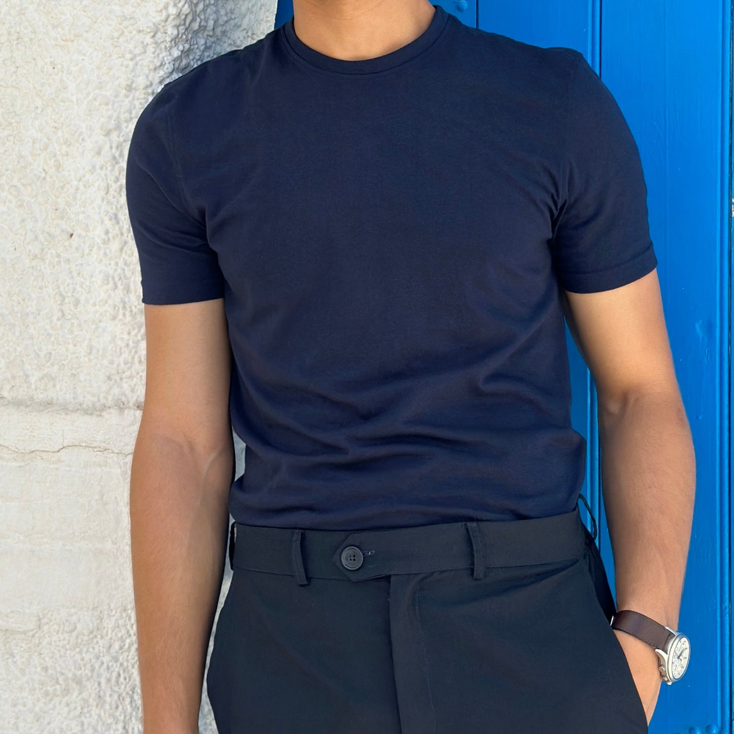 Navy slim fit T-shirt