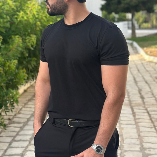 Black slim fit T-shirt