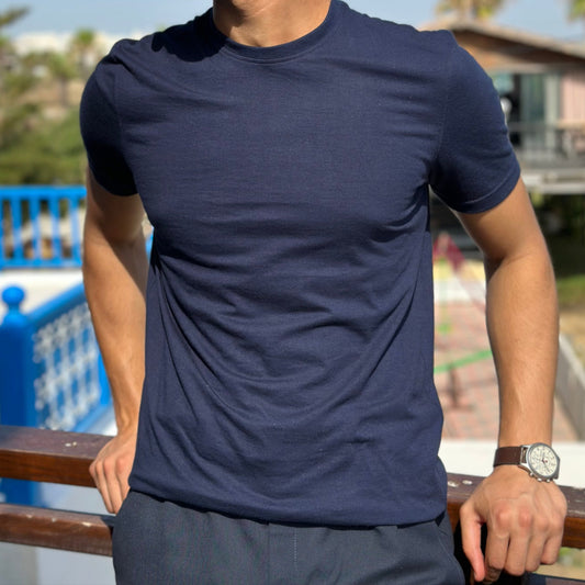 Navy slim fit T-shirt